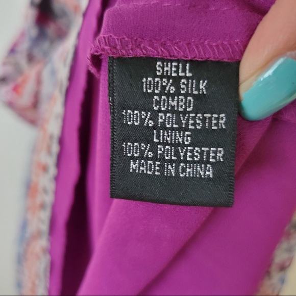 ADRIANNA PAPELL Silk Halter Dress Purple Size 10 - Picture 9 of 12